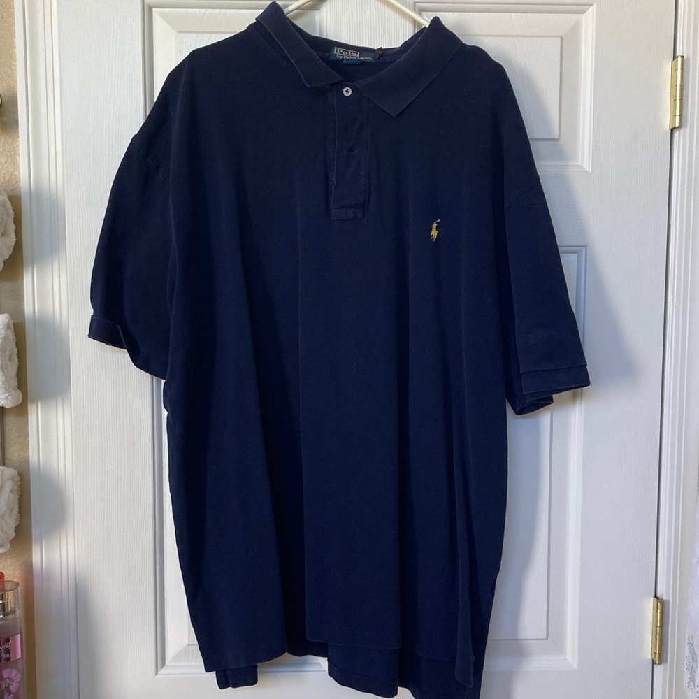 Ralph Lauren Dark Blue Polo with Gold Logo